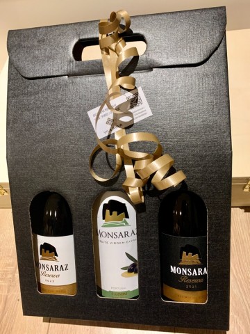 Luxeset 3 FL Monsaraz wit rood olijfolie