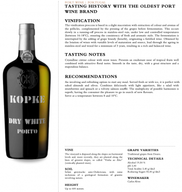 Technische fiche KOPKE DRY WHITE